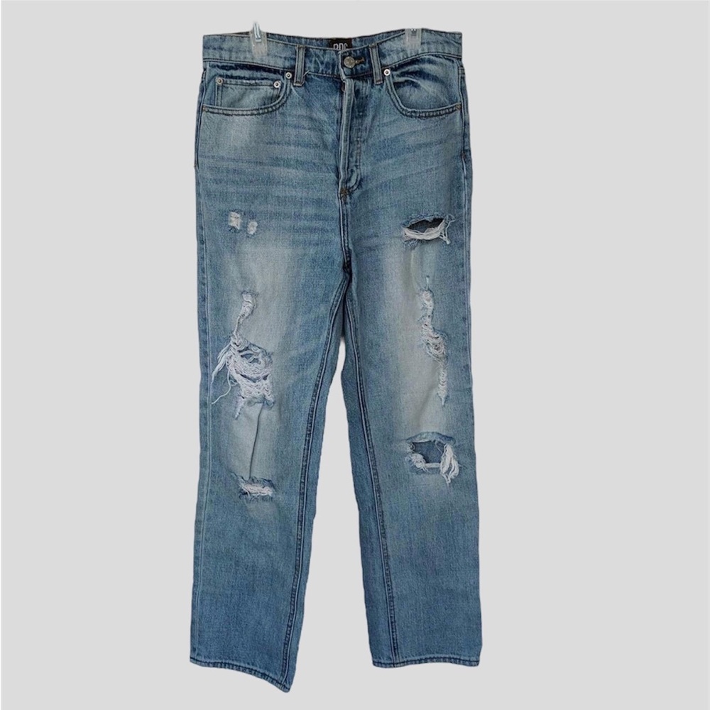 Urban outfitters bdg boyfriend ripped jeans baggy streetwear blue denim light